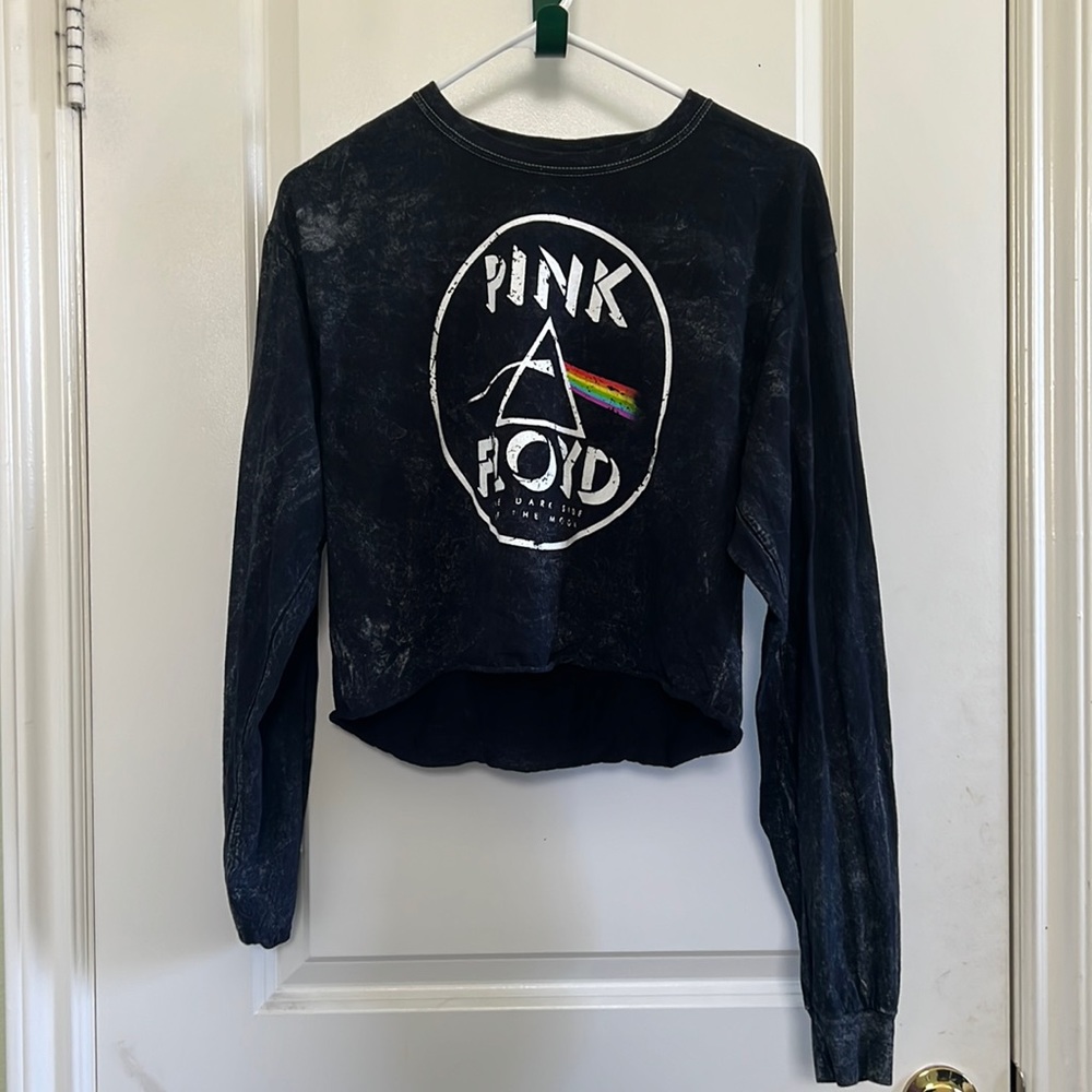 Pink Floyd long sleeve crop top